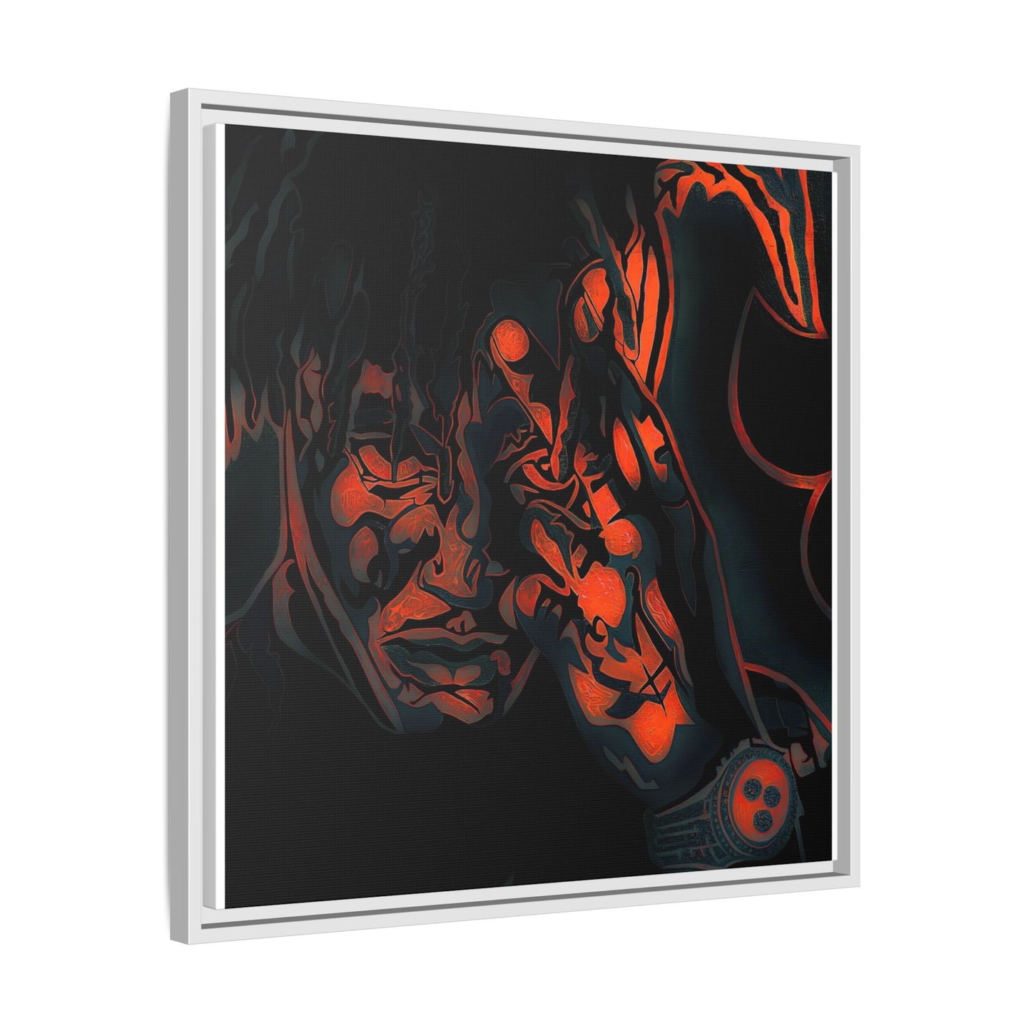 NsArt-J-Wrld. Custom Framed Art Print: Multi-Color Urban Expression, Wall Decor.