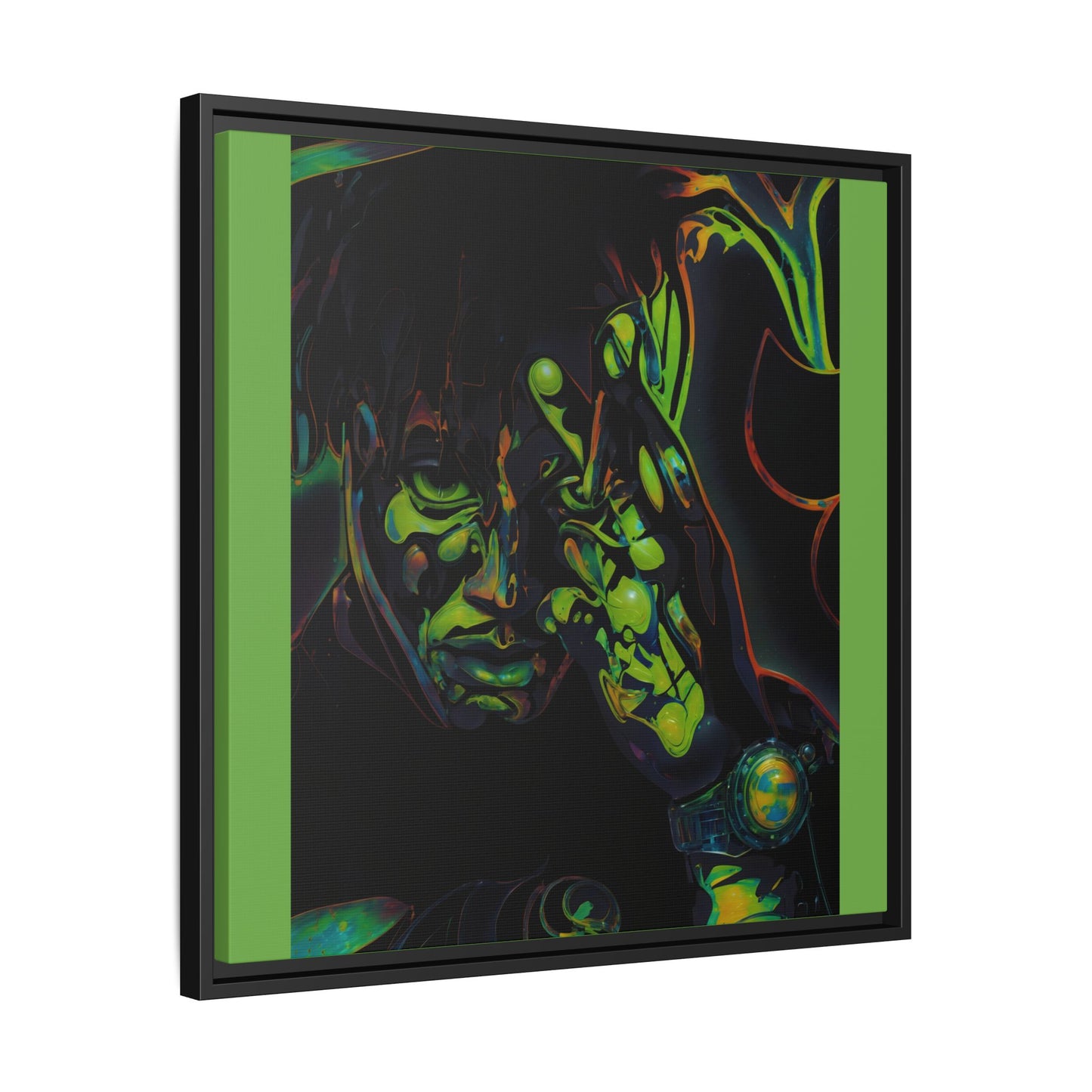 NsArt-J-Wrld. Custom Framed Art Print: Multi-Color Urban Expression, Wall Decor.