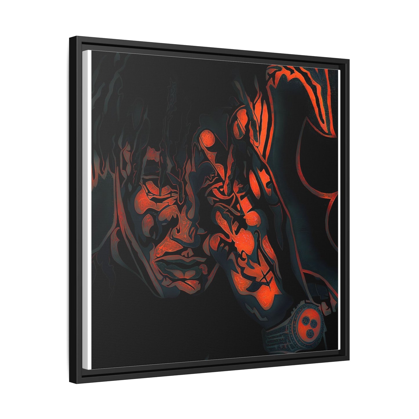 NsArt-J-Wrld. Custom Framed Art Print: Multi-Color Urban Expression, Wall Decor.