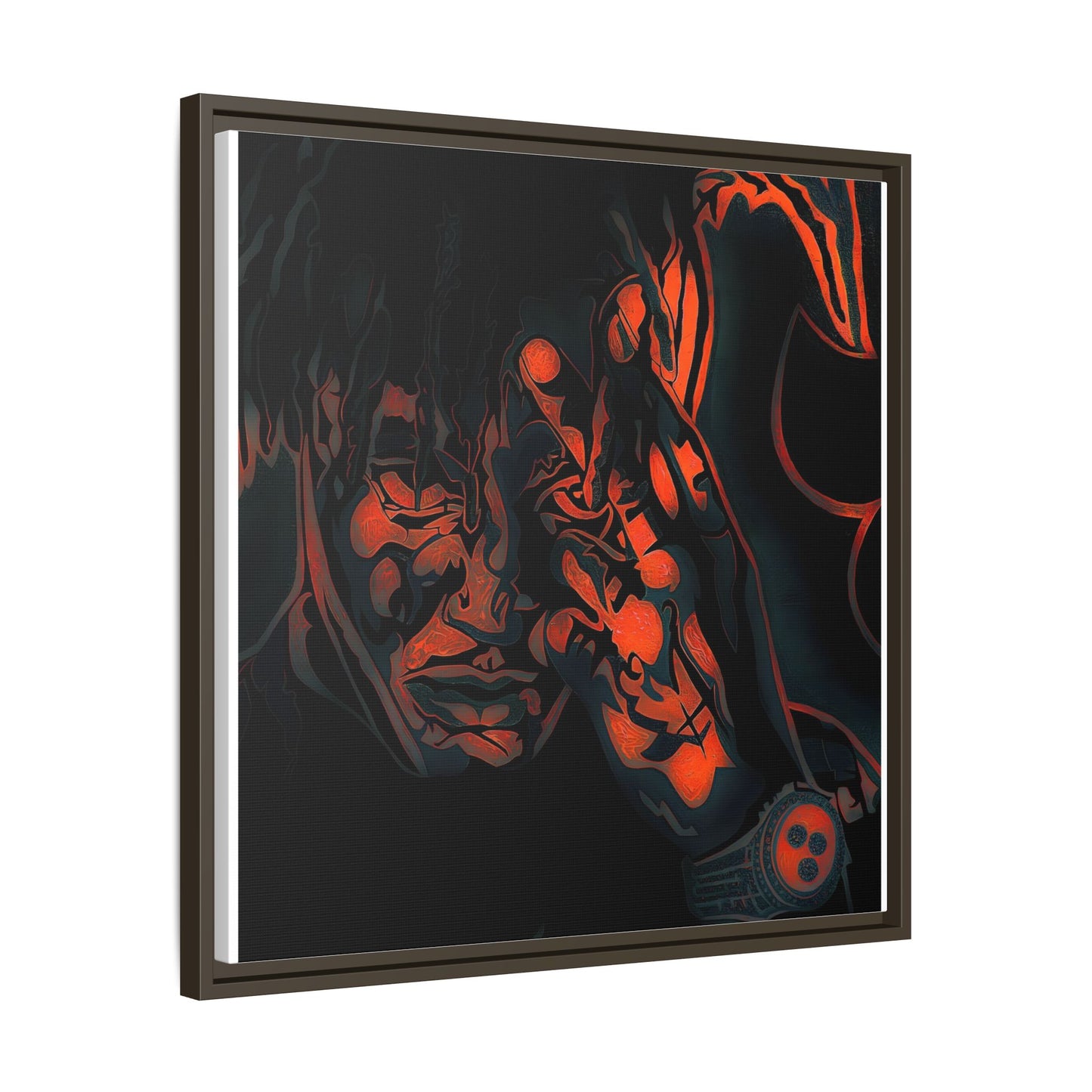 NsArt-J-Wrld. Custom Framed Art Print: Multi-Color Urban Expression, Wall Decor.