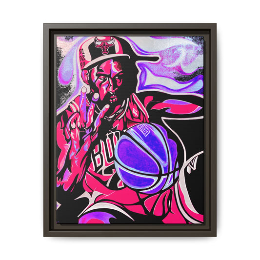 NsArt-MJ23peat. Custom Framed Basketball Art Print, Colorful Wall Decor, Unique Gift for Sports Lovers, Home Decor, Basketball Enthusiast Art