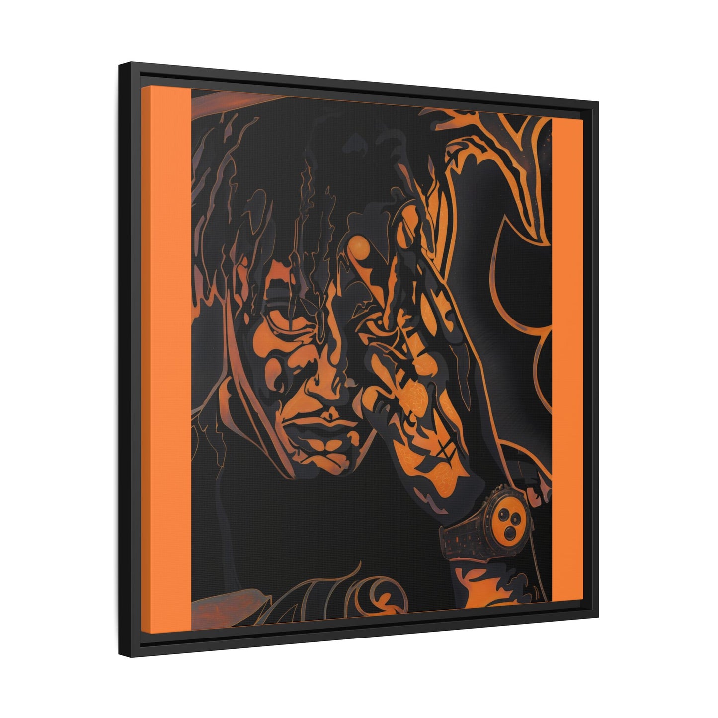 NsArt-J-Wrld. Custom Framed Art Print: Multi-Color Urban Expression, Wall Decor.