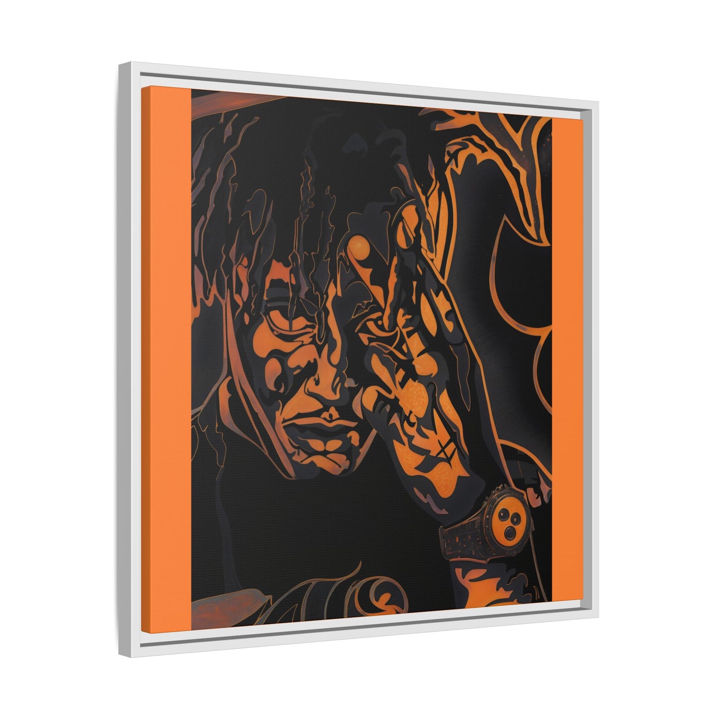 NsArt-J-Wrld. Custom Framed Art Print: Multi-Color Urban Expression, Wall Decor.