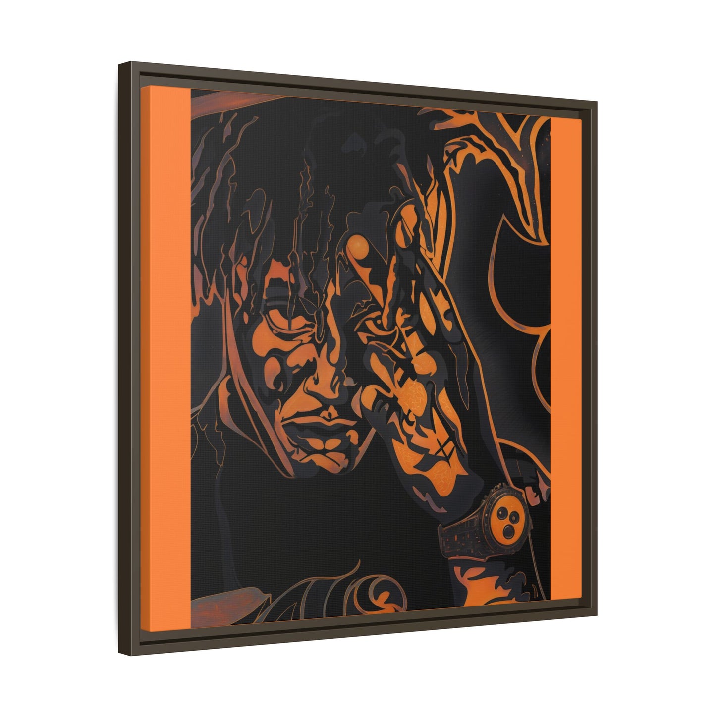 NsArt-J-Wrld. Custom Framed Art Print: Multi-Color Urban Expression, Wall Decor.