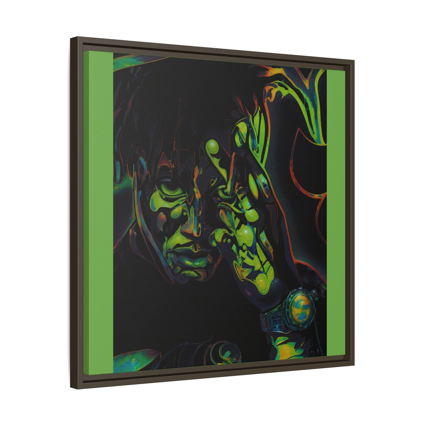 NsArt-J-Wrld. Custom Framed Art Print: Multi-Color Urban Expression, Wall Decor.
