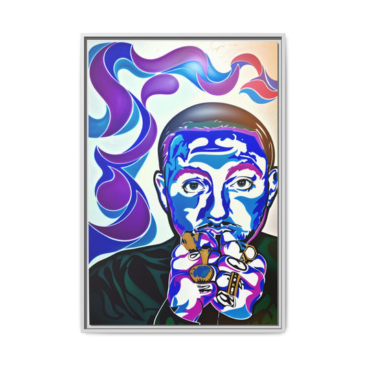NsArt-Mac Miller. Custom art. Colorful Framed Art Print, Vibrant Wall Decor.