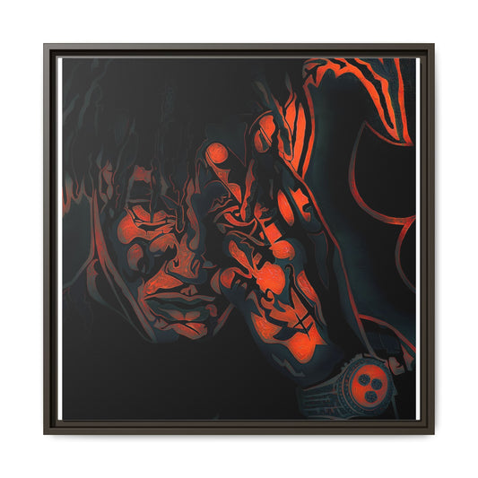 NsArt-J-Wrld. Custom Framed Art Print: Multi-Color Urban Expression, Wall Decor.