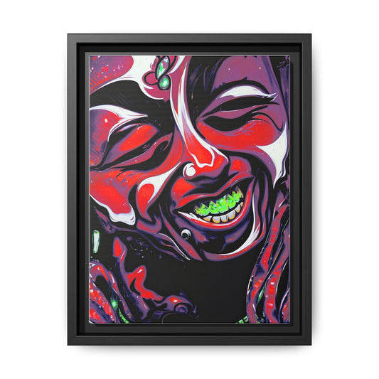 NsArt-Weezy. Custom Colorful Framed Canvas Art: Vibrant Wall Decor, Modern Home Art, Unique Gift, Bohemian Vibe, Festival Decor, Colorful Artwork