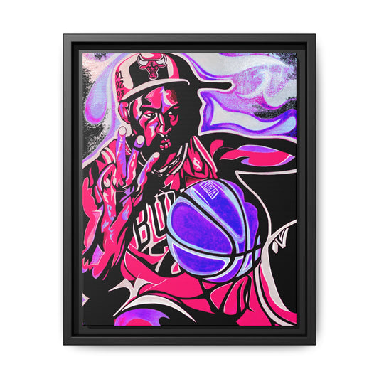 NsArt-MJ23peat. Custom Framed Basketball Art Print, Colorful Wall Decor, Unique Gift for Sports Lovers, Home Decor, Basketball Enthusiast Art