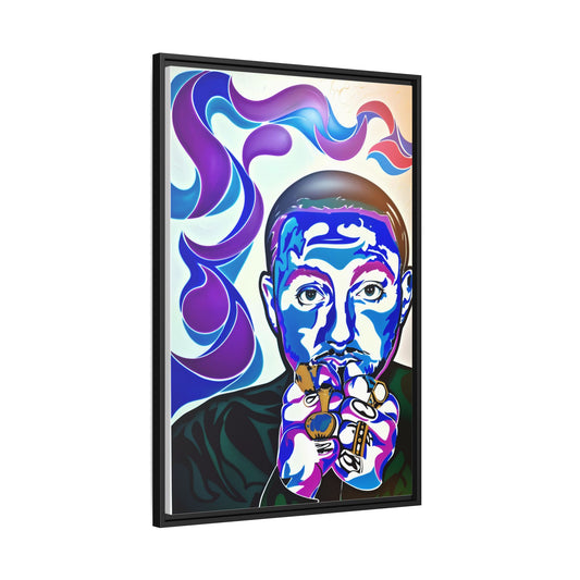 NsArt-Mac Miller. Custom art. Colorful Framed Art Print, Vibrant Wall Decor.