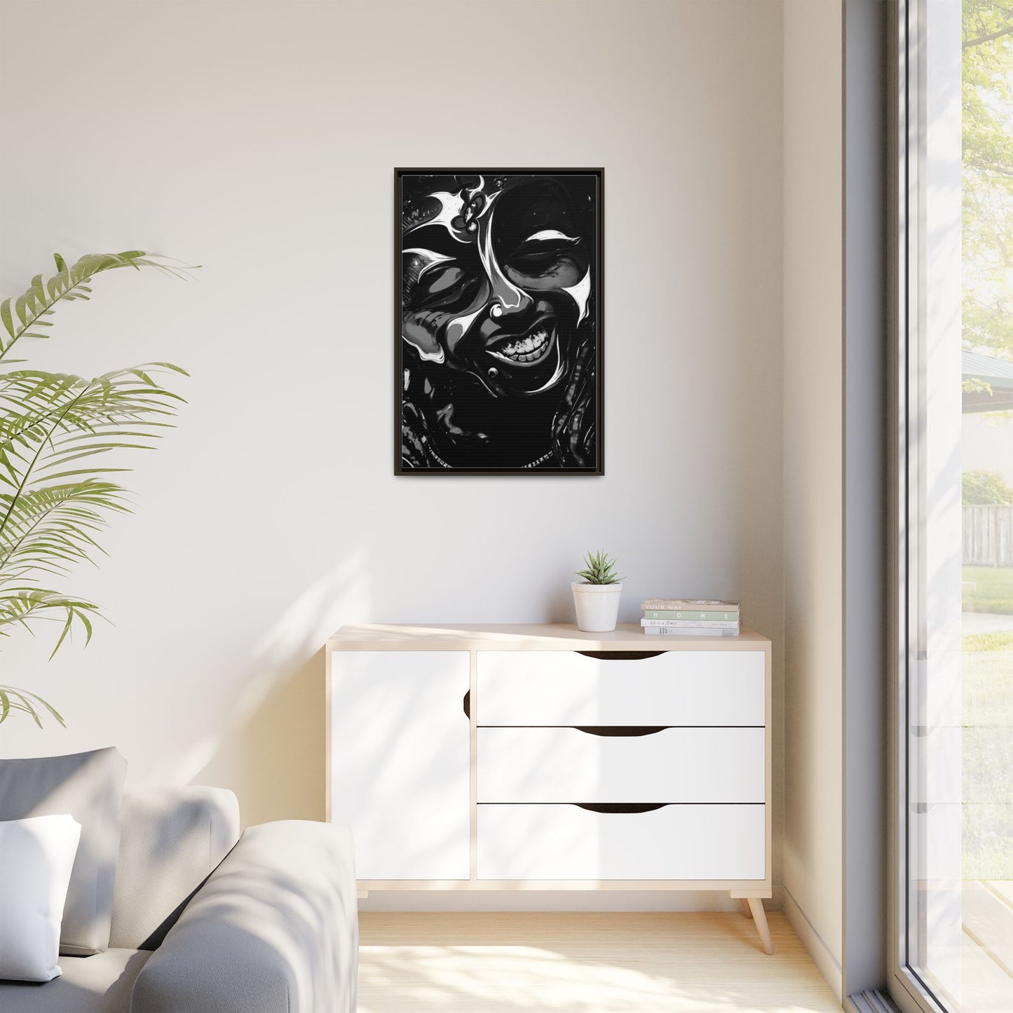 NsArt-Weezy. Custom art. Colorful Framed Art Print, Vibrant Wall Decor.